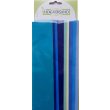 10 Wachsplatten Blau Mischung Variante 3 Gr&ouml;sse ca. 200x50x0,5mm Bunt sortiert , Verzierwachs, Wachs