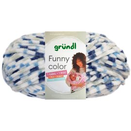 100 Gramm Gründl Funny Color 03 Blau Weiss