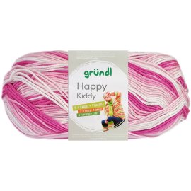 100 Gramm Happy Kiddy Wolle Antipilling 04 Pink Mix