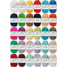 4x50 Gramm Gründl Cotton Fun Wollset (von einer Farbe)