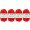 4x50 Gramm Gründl Cotton Fun Wollset 06 Signalrot