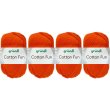 4x50 Gramm Gründl Cotton Fun Wollset 18 Orange mit...