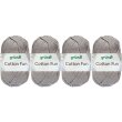 4x50 Gramm Gründl Cotton Fun Wollset 27 Hellgrau