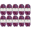 10x50 Gramm Filzwolle Color 40 Lila Brombeer (10...