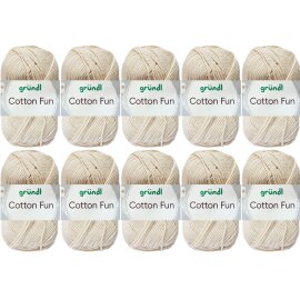10x50 Gramm Gründl Cotton Fun 02 Creme