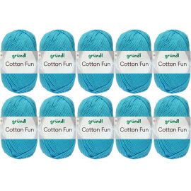 10x50 Gramm Gründl Cotton Fun 09 Himmelblau