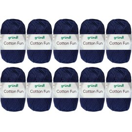 10x50 Gramm Gründl Cotton Fun 11 Marine