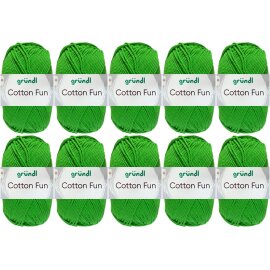 10x50 Gramm Gründl Cotton Fun 12 Froschgrün