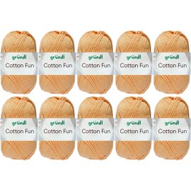 10x50 Gramm Gründl Cotton Fun 17 Aprikose