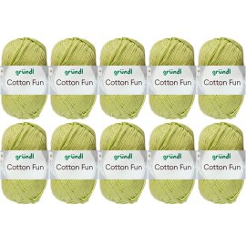 10x50 Gramm Gründl Cotton Fun 23 Hellgrün