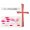 Wachsdekore Verzierwachs 3 tlg. Kreuz rosa, Wachsbild Fische rosa, Schriftzug Konfirmation