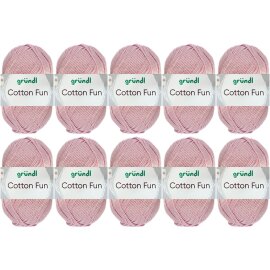 10x50 Gramm Gründl Cotton Fun 28 Altrosa