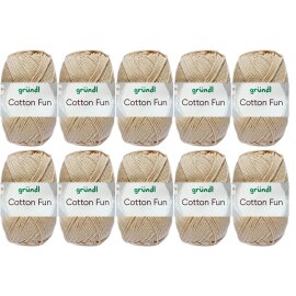 10x50 Gramm Gründl Cotton Fun 31 Sand
