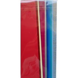 10 Wachsplatten Rot Blau Mix Bunt Mix Gr&ouml;sse ca. 200x50x0,5mm Bunt sortiert , Verzierwachs, Wachs