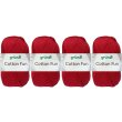 4x50 Gramm Gründl Cotton Fun Wollset 32 Rubinrot
