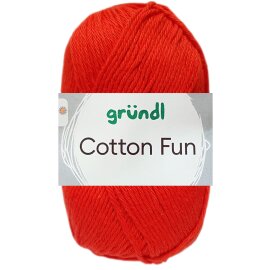 50 Gramm Gründl Cotton Fun 06 Signalrot