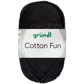50 Gramm Gründl Cotton Fun 16 Schwarz