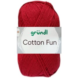 50 Gramm Gründl Cotton Fun 32 Rubinrot