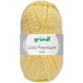 50 Gramm Gründl Lisa Premium Uni 03 Pastellgelb