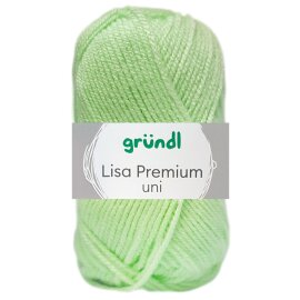 50 Gramm Gründl Lisa Premium Uni 06 Helles Neongrün