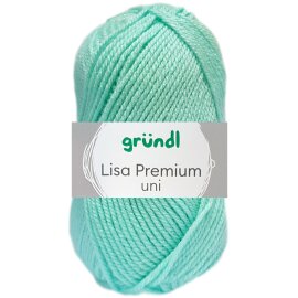 50 Gramm Gründl Lisa Premium Uni 07 Pastelltürkis