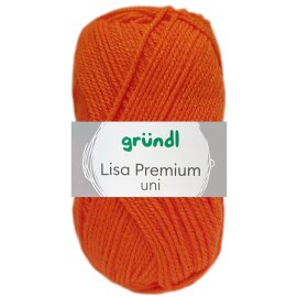 50 Gramm Gründl Lisa Premium Uni 11 Orange