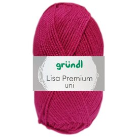 50 Gramm Gründl Lisa Premium Uni 14 Fuchsia