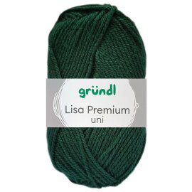 50 Gramm Gründl Lisa Premium Uni 16 Tannengrün