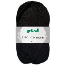 50 Gramm Gründl Lisa Premium Uni 26 Schwarz