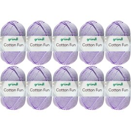 10x50 Gramm Gründl Cotton Fun 35 Violett