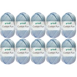 10x50 Gramm Gründl Cotton Fun 36 Babyblau