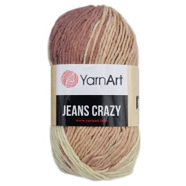 50 Gramm YarnArt Jeans Crazy 8201 Braun Mix