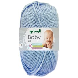 50 Gramm Gründl Baby Uni 03 Pastellblau Uni