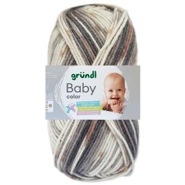 50 Gramm Gründl Baby Color 08 Beigebraun Grau Multicolor