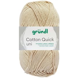 50 Gramm Gr&uuml;ndl Wolle Cotton Quick Uni 102 Sand