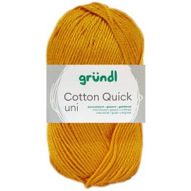 50 Gramm Gr&uuml;ndl Wolle Cotton Quick Uni 124 Senf