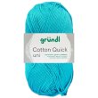 50 Gramm Gründl Wolle Cotton Quick Uni 136 Wasserblau