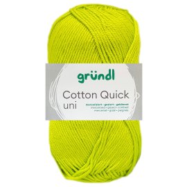 50 Gramm Gründl Wolle Cotton Quick Uni 144 Hellgrün