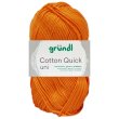 50 Gramm Gründl Wolle Cotton Quick Uni 146 Mandarine