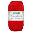 50 Gramm Gründl Wolle Cotton Quick Uni 147 Rot