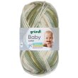 50 Gramm Gründl Baby Color 09 Moos Natur Jade Weiss
