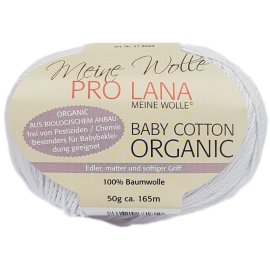 50 Gramm Pro Lana Baby Cotton Organic 01 Weiss