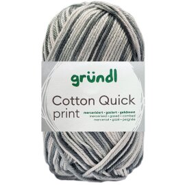 50 Gramm Gründl Cotton Quick Print 194 Schwarz Multicolor