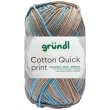 50 Gramm Gründl Cotton Quick Print 238 Beige Blau...