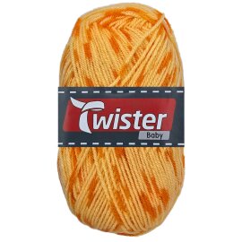 50 Gramm Twister Baby aus 100 % Polyacryl 22 Gelb Multi