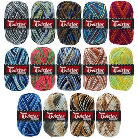 50 Gramm Twister Sport 50 Color aus 100 % Polyacryl Farbauswahl