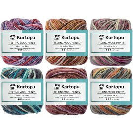 100 Gramm Kartopu Felting Wool Prints Filzwolle Farbauswahl