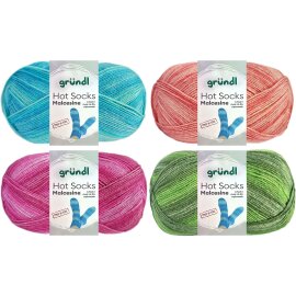 150 Gramm Gründl Hot Socks Malcesine 6-fach Farbauswahl