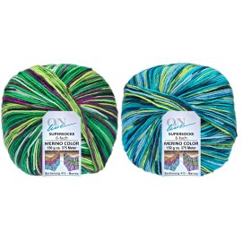 150 Gramm ONline Supersocke 6-fach Sortierung 413 Merino Color